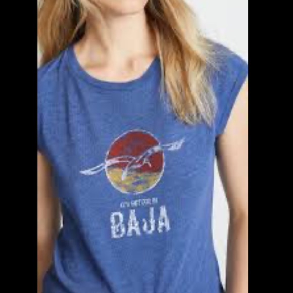 Joie Women Kirarra T shirt Baja Graphics Blue XS - Picture 2 of 8